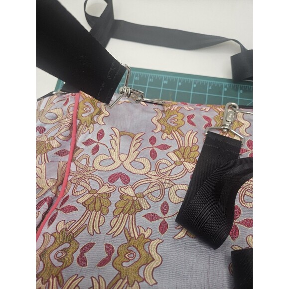 PETUNIA PICKLE BOTTOM Brocade Tote Diaper Bag Baby Backpack Pink - Picture 6 of 16